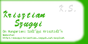 krisztian szugyi business card